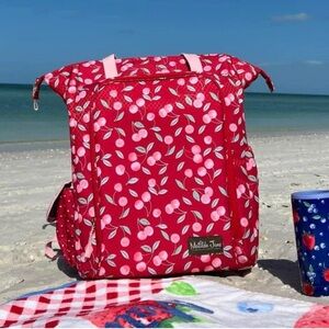 Matilda Jane Red Cherries Design Barnett Large Backpack Cooler Beach Convenient